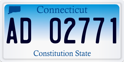 CT license plate AD02771