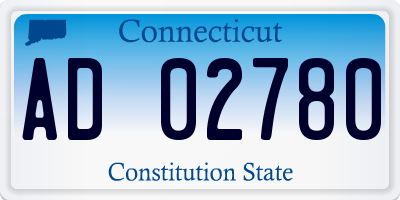 CT license plate AD02780