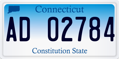 CT license plate AD02784