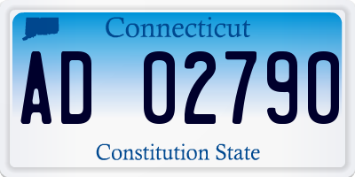 CT license plate AD02790