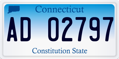 CT license plate AD02797