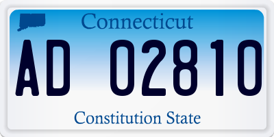 CT license plate AD02810