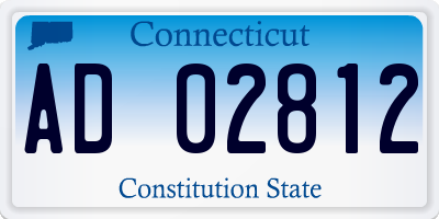 CT license plate AD02812