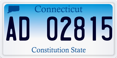 CT license plate AD02815