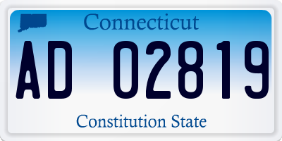 CT license plate AD02819