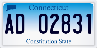 CT license plate AD02831
