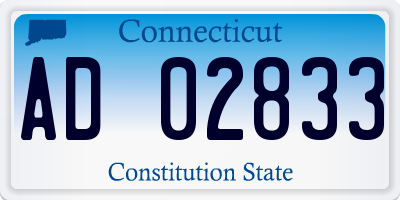 CT license plate AD02833