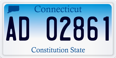 CT license plate AD02861