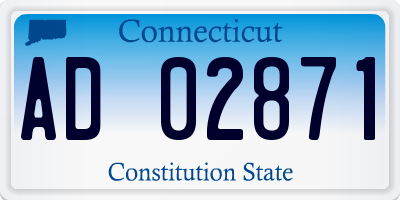 CT license plate AD02871