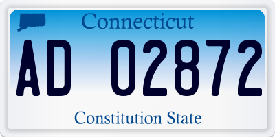 CT license plate AD02872