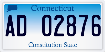 CT license plate AD02876