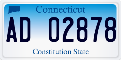 CT license plate AD02878