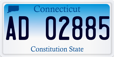 CT license plate AD02885