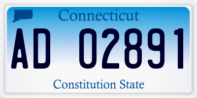 CT license plate AD02891