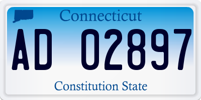 CT license plate AD02897