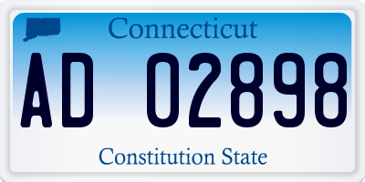 CT license plate AD02898