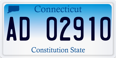 CT license plate AD02910