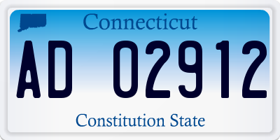 CT license plate AD02912