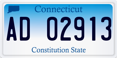 CT license plate AD02913