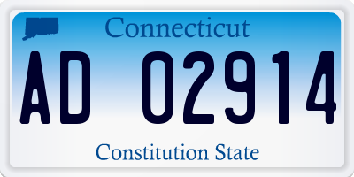 CT license plate AD02914
