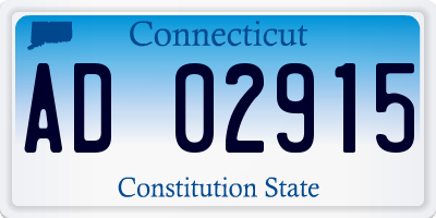 CT license plate AD02915