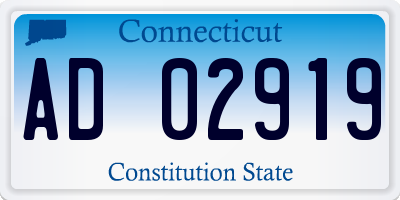CT license plate AD02919