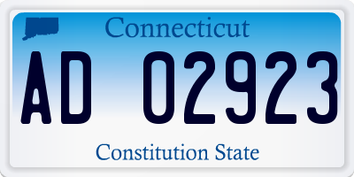 CT license plate AD02923