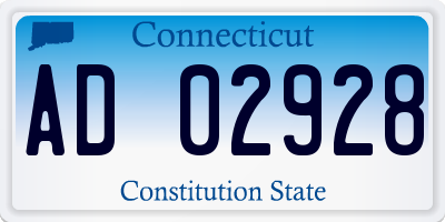 CT license plate AD02928