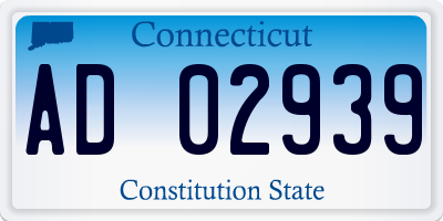 CT license plate AD02939