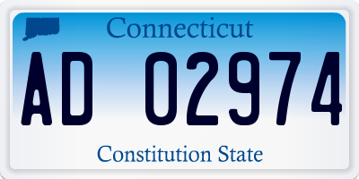 CT license plate AD02974