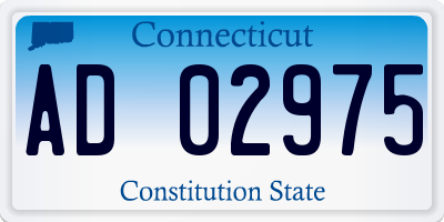 CT license plate AD02975