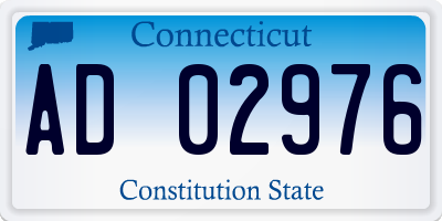 CT license plate AD02976