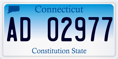 CT license plate AD02977