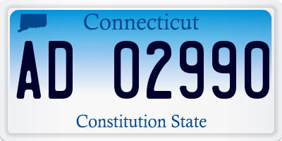 CT license plate AD02990