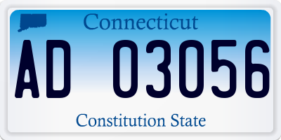 CT license plate AD03056