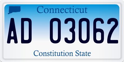 CT license plate AD03062
