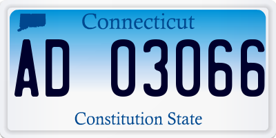 CT license plate AD03066