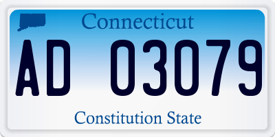 CT license plate AD03079
