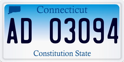 CT license plate AD03094