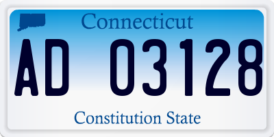 CT license plate AD03128
