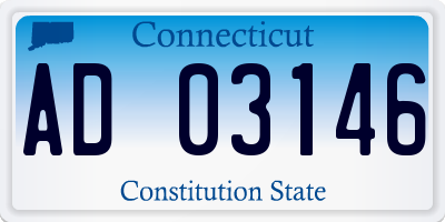 CT license plate AD03146