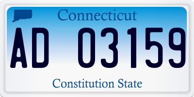 CT license plate AD03159