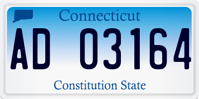 CT license plate AD03164