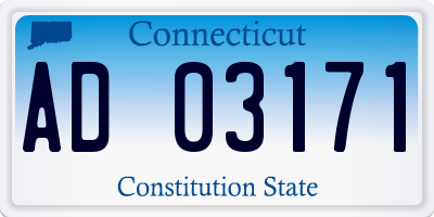 CT license plate AD03171