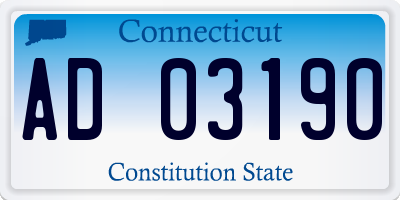 CT license plate AD03190