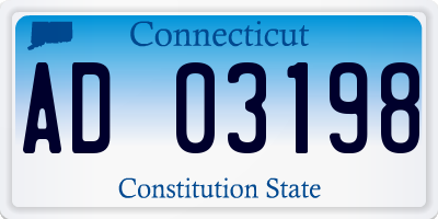 CT license plate AD03198
