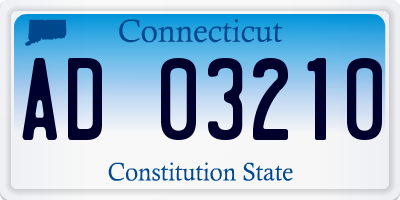 CT license plate AD03210