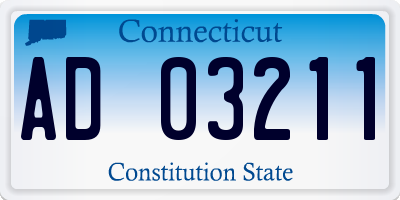 CT license plate AD03211