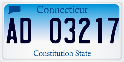 CT license plate AD03217