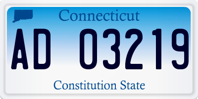 CT license plate AD03219